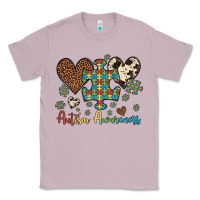 Lilac autism awareness leopard cowhide herts puzzle Classic Tee - Artiststas