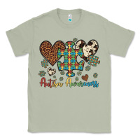 Matcha autism awareness leopard cowhide herts puzzle Classic Tee - Artiststas