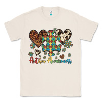 Natural autism awareness leopard cowhide herts puzzle Classic Tee - Artiststas