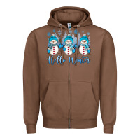 Chestnut snowman hello winter Zipper Hoodie - JahusDesignShop