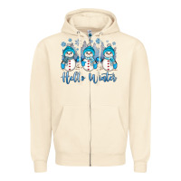 Sandshell snowman hello winter Zipper Hoodie - JahusDesignShop