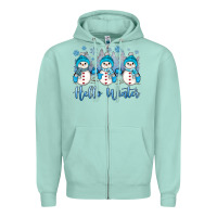 Seafoam snowman hello winter Zipper Hoodie - JahusDesignShop