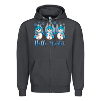 Smoke snowman hello winter Zipper Hoodie - JahusDesignShop