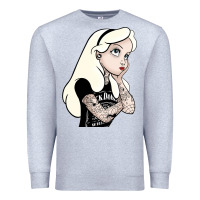 Heather Grey alice in wonderland Premium Sweatshirt - artisFamous