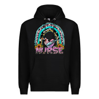 Black nurse rainbow Premium Hoodie - SublimationCraftShop