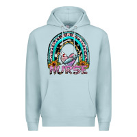Blue Mist nurse rainbow Premium Hoodie - SublimationCraftShop