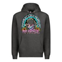 Charcoal Heather nurse rainbow Premium Hoodie - SublimationCraftShop