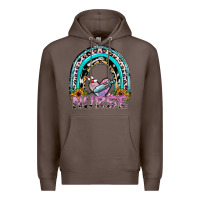 Coffee nurse rainbow Premium Hoodie - SublimationCraftShop