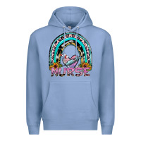 Colony Blue nurse rainbow Premium Hoodie - SublimationCraftShop