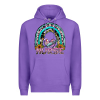 Purple nurse rainbow Premium Hoodie - SublimationCraftShop
