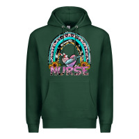 Sports Green nurse rainbow Premium Hoodie - SublimationCraftShop