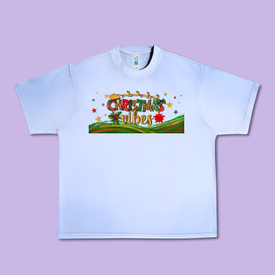 Christmas Vibes Libbey Glass Urban Heavy Tee Designed By Bundleandbundleshop