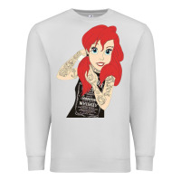 Dove Grey ariel tatoo Premium Sweatshirt - artisFamous