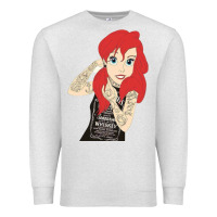 Oatmeal Heather ariel tatoo Premium Sweatshirt - artisFamous