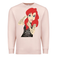 Pale Pink ariel tatoo Premium Sweatshirt - artisFamous