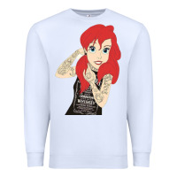 White ariel tatoo Premium Sweatshirt - artisFamous