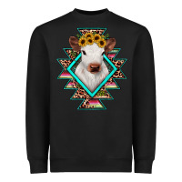 Black heifer cowhide aztec Heavyweight Sweatshirt - JahusDesignShop