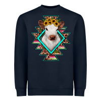 Navy heifer cowhide aztec Heavyweight Sweatshirt - JahusDesignShop