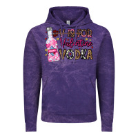 Cloud Purple V is For Valentine Vodka Vintage Hoodie - CowhideDigitalArt