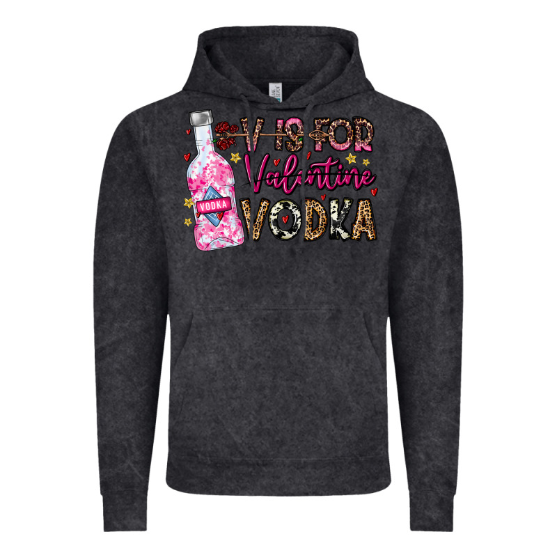 V Is For Valentine Vodka Vintage Hoodie by CowhideDigitalArt | Teevron