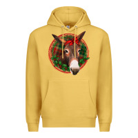 Antique Gold Christmas donkey with bandana Premium Hoodie - Jasminsmagicworld