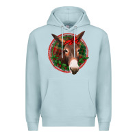Blue Mist Christmas donkey with bandana Premium Hoodie - Jasminsmagicworld
