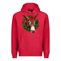Cardinal Christmas donkey with bandana Premium Hoodie - Jasminsmagicworld