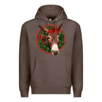 Coffee Christmas donkey with bandana Premium Hoodie - Jasminsmagicworld