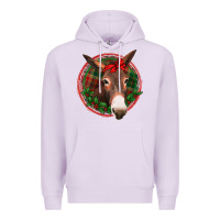 Lilac Christmas donkey with bandana Premium Hoodie - Jasminsmagicworld