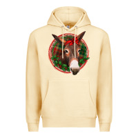 Christmas Donkey With Bandana Premium Hoodie | Teevron