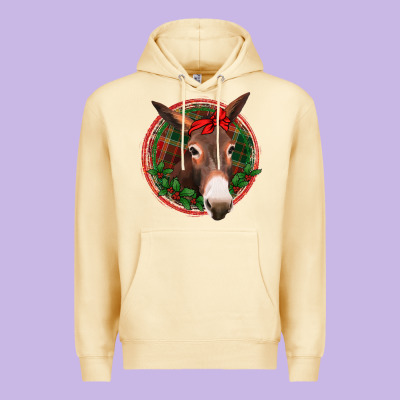Christmas Donkey With Bandana Premium Hoodie Designed By Jasminsmagicworld