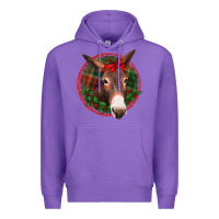 Purple Christmas donkey with bandana Premium Hoodie - Jasminsmagicworld
