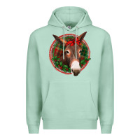Seafoam Christmas donkey with bandana Premium Hoodie - Jasminsmagicworld