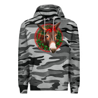 Slate Camo Christmas donkey with bandana Premium Hoodie - Jasminsmagicworld