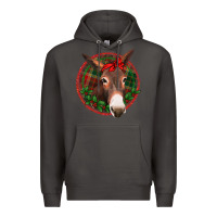 Smoke Christmas donkey with bandana Premium Hoodie - Jasminsmagicworld