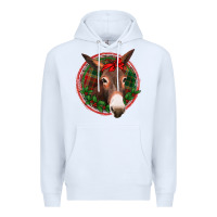 White Christmas donkey with bandana Premium Hoodie - Jasminsmagicworld