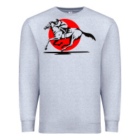 Heather Grey horse racing Premium Sweatshirt - artisFamous