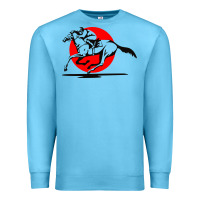 Ocean Blue horse racing Premium Sweatshirt - artisFamous