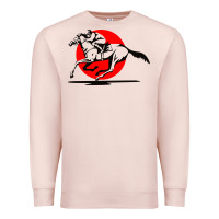 Pale Pink horse racing Premium Sweatshirt - artisFamous