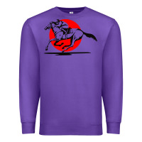 Purple horse racing Premium Sweatshirt - artisFamous