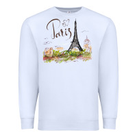 White paris Premium Sweatshirt - artisFamous