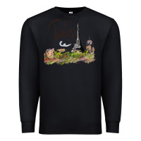 Black paris Premium Sweatshirt - artisFamous