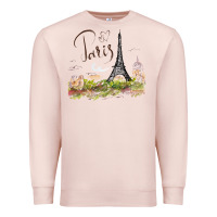 Pale Pink paris Premium Sweatshirt - artisFamous