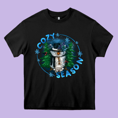 Cozy Season Heavy Core Tee Designed By Cowgirlartshop