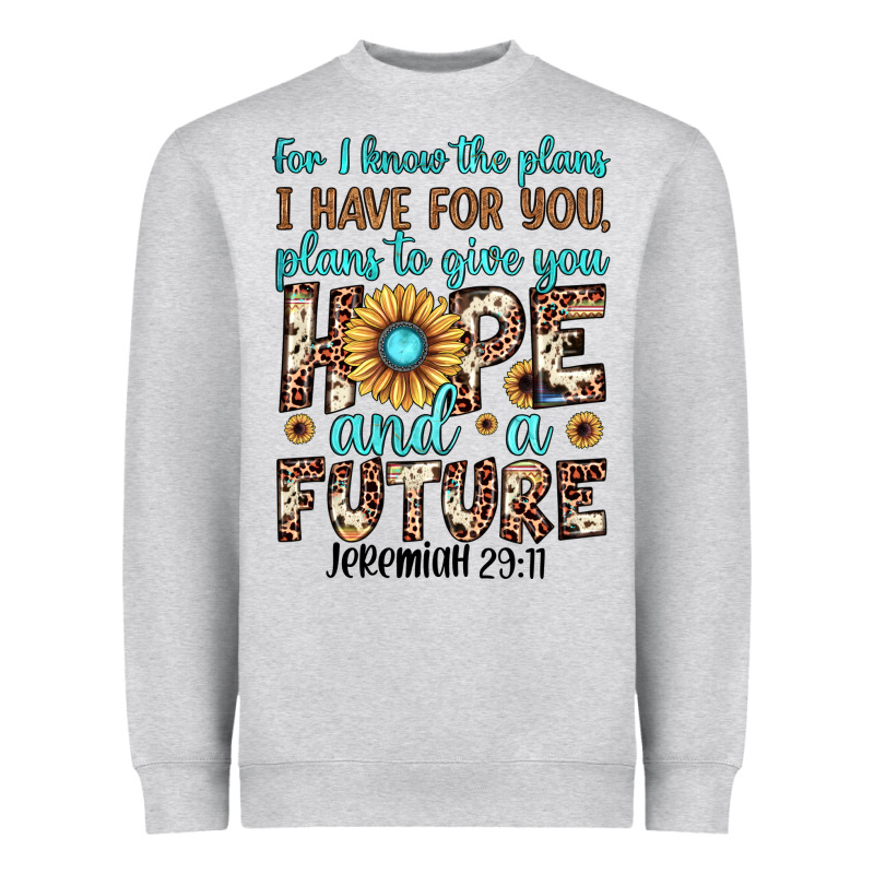 For I Know The Plans I Have For You Plans To Give You Hope And A Futur Heavyweight Sweatshirt by JahusDesignShop | Teevron