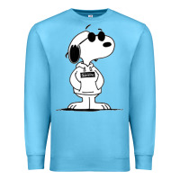 Ocean Blue cool dog Premium Sweatshirt - artisFamous