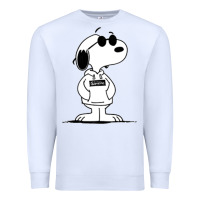 White cool dog Premium Sweatshirt - artisFamous