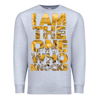 Heather Grey i am the one who knocks Premium Sweatshirt - artisFamous