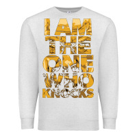 Oatmeal Heather i am the one who knocks Premium Sweatshirt - artisFamous