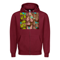 Burgundy little debbie tree cakes leopard turquoise Zipper Hoodie - JahusDesignShop